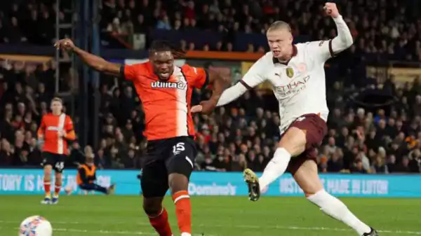 Erling Haaland scored five in a stunning display of finishing as holders Manchester City thrashed Luton to reach the FA Cup quarter-finals.